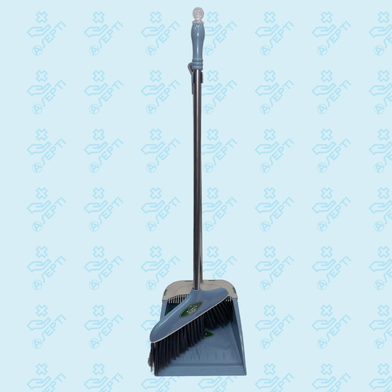 A broom and dustpan